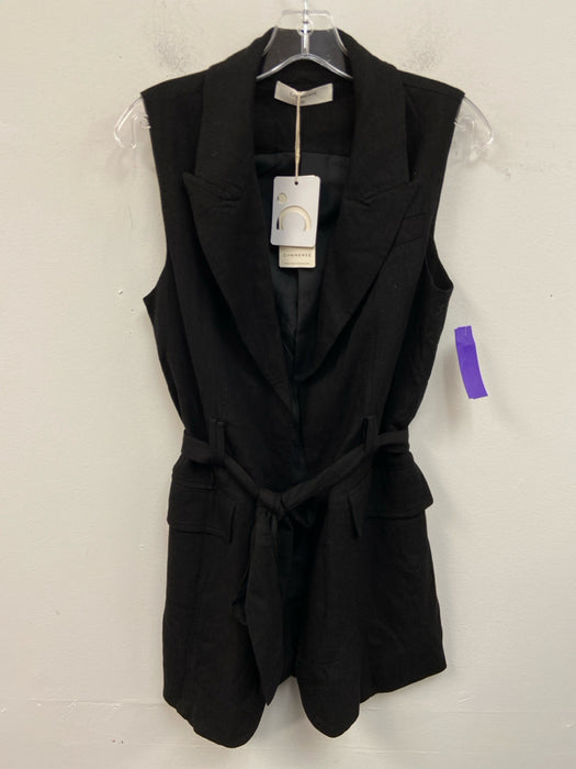 Commense Size XS Black Rayon Blend Sash Wrap Vest
