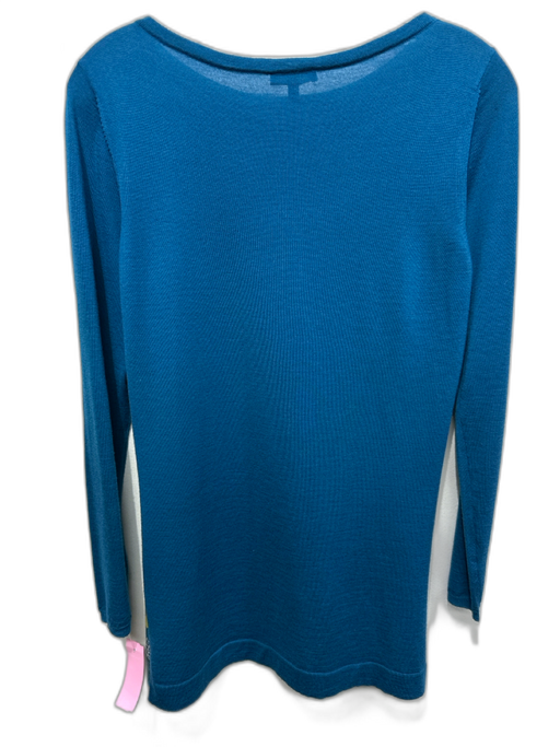 Etro Size M / 42 Green, Blue, Purple Silk & Wool Fabric Block Floral Tunic Top Green, Blue, Purple / M / 42