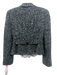 Armani Collezioni Size 2 Black & White Acrylic & Wool Tweed Peplum Jacket Black & White / 2