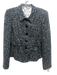 Armani Collezioni Size 2 Black & White Acrylic & Wool Tweed Peplum Jacket Black & White / 2