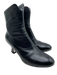 Varda Shoe Size 38.5 Black Leather Almond Toe Side Zip Victorian Boots Black / 38.5