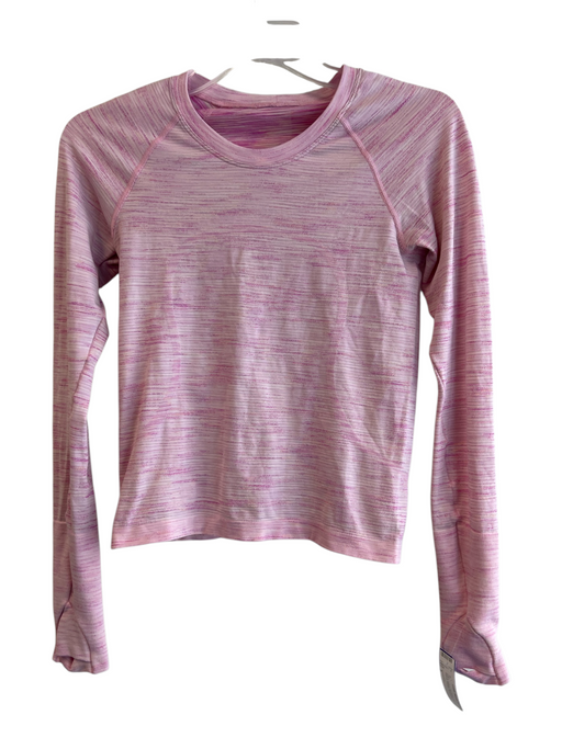 Lululemon Size 8 Pink & Yellow No Fabric Tag Long Sleeve Striped Round Neck Top Pink & Yellow / 8
