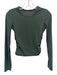 Lululemon Size S Dark Green Nylon Blend Ribbed Round Neck Back Cut Out Top Dark Green / S