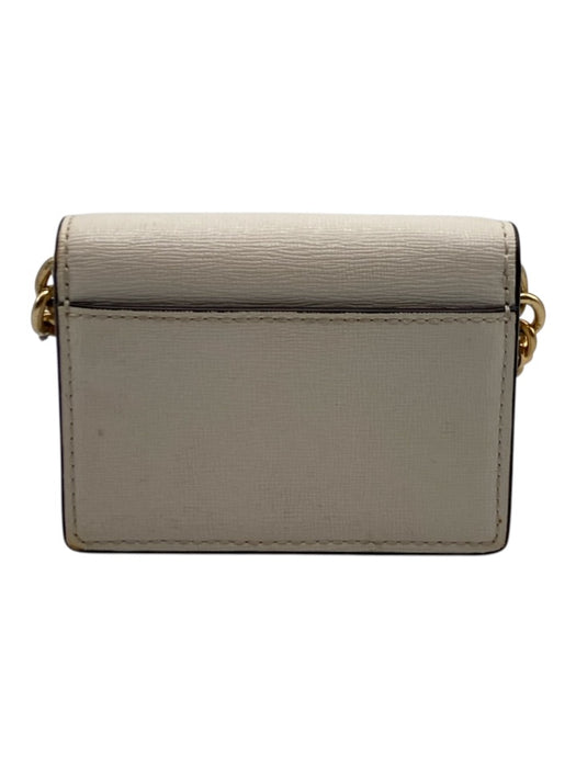 Kate Spade Off White Saffiano Leather Flap Jeweled Straps Clutch Bag Off White / XS