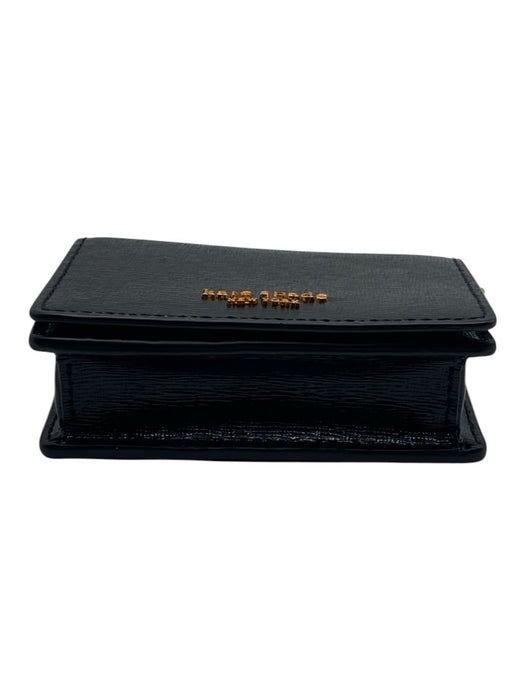 Kate Spade Black & Pearl Patent Saffiano Leather Flap Crossbody Chain Clutch Bag Black & Pearl / XS
