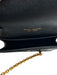 Kate Spade Black & Pearl Patent Saffiano Leather Flap Crossbody Chain Clutch Bag Black & Pearl / XS