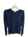 Tibi Size S Navy & Black Wool Blend Long Sleeve Knit Sweater Navy & Black / S