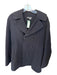 Vince Size S Navy Wool Blend Buttons Collar Coat Navy / S