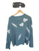 Zadig & Voltaire Size XS Blue & Cream Cashmere Long Sleeve stars Hearts Sweater Blue & Cream / XS