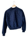 Tibi Size M Navy Velvet Quilted Full ZIp Bomber Jacket Navy / M