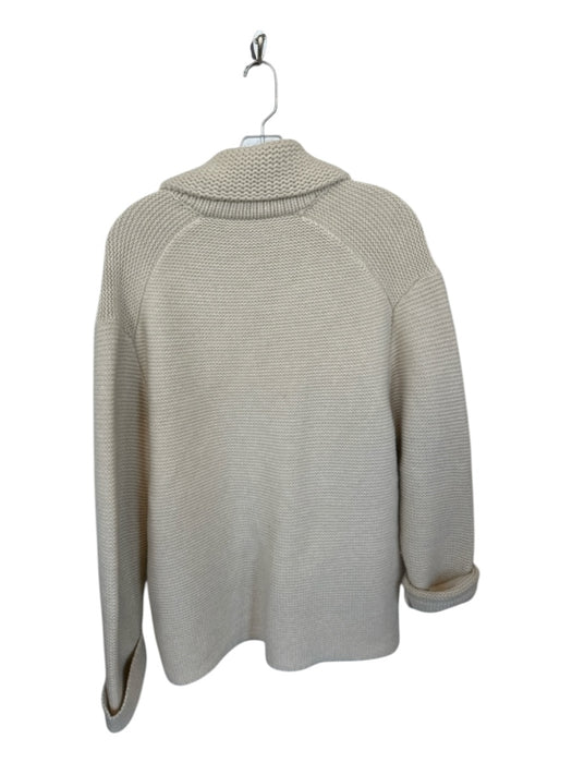 Theory Size M Oatmeal Wool & Cashmere Chunky Knit Open Front Sweater Oatmeal / M