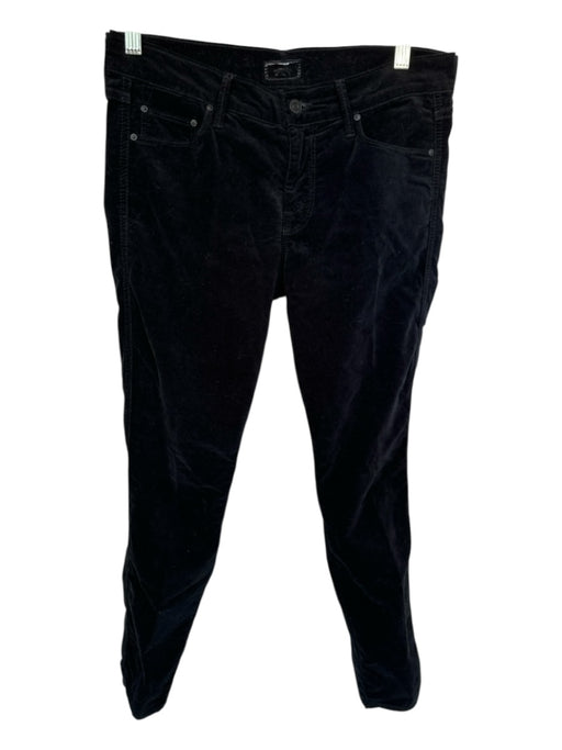 Mother Size 28 Black Velvet Skinny Pants Black / 28