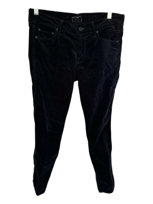Mother Size 28 Black Velvet Skinny Pants Black / 28
