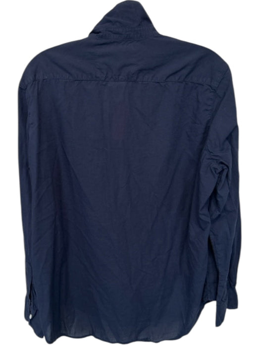 Frank & Eileen Size M Navy Cotton Long Sleeve Button Down Top Navy / M