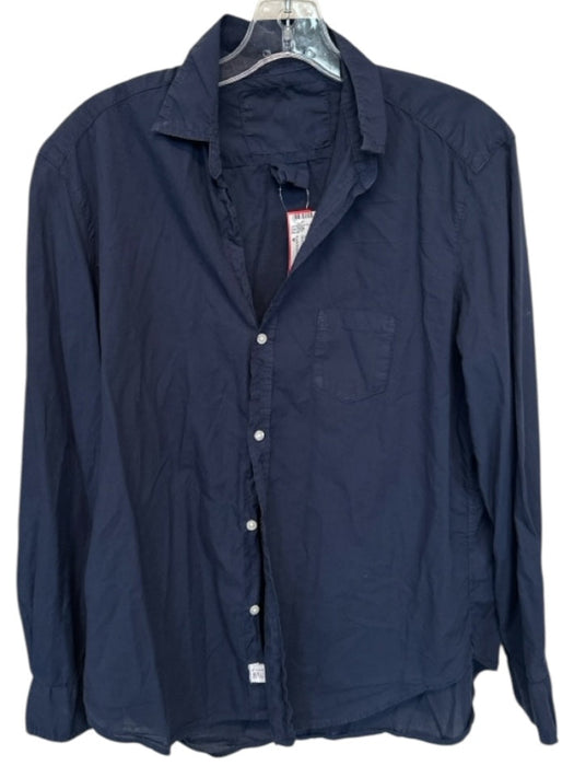 Frank & Eileen Size M Navy Cotton Long Sleeve Button Down Top Navy / M