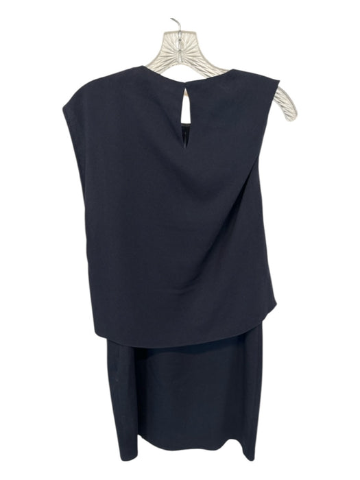 Tibi Size 4 Navy Triacetate Sleeveless Front Tie Dress Navy / 4