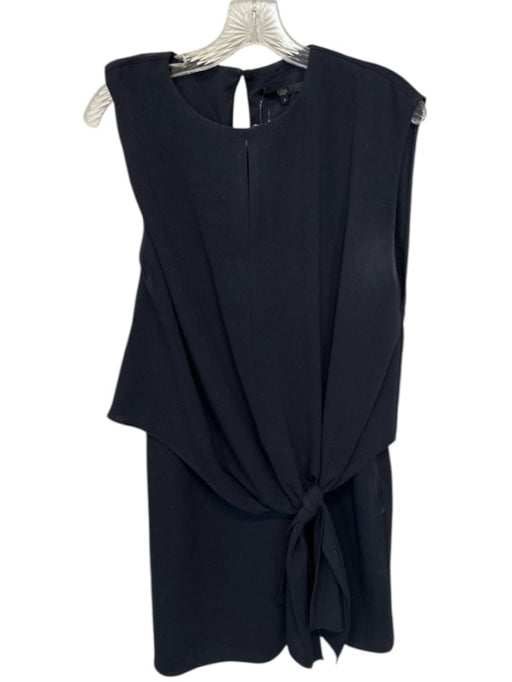 Tibi Size 4 Navy Triacetate Sleeveless Front Tie Dress Navy / 4