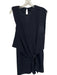 Tibi Size 4 Navy Triacetate Sleeveless Front Tie Dress Navy / 4