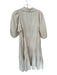 Brochu Walker Size S Bone Polyester & Cotton Button Up Tiered Skirt Midi Dress Bone / S