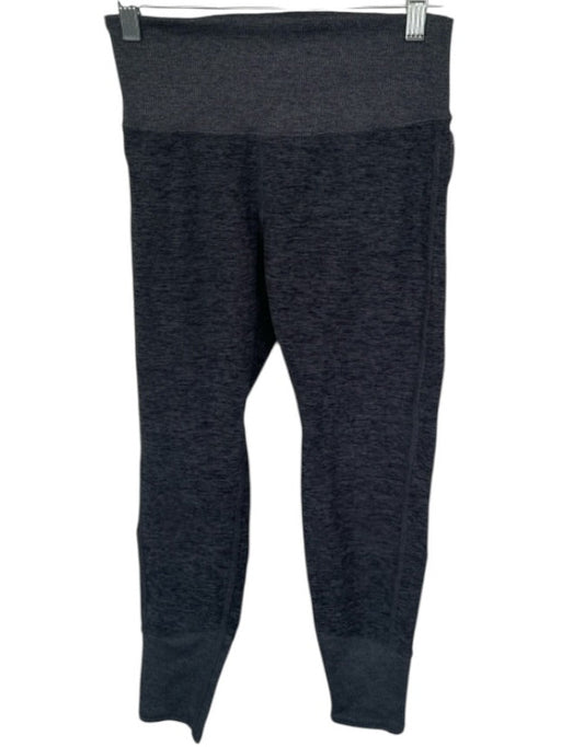 Alo Yoga Size S Charcoal Soft Heathered Ribbed Waistline Crop Athletic Leggings Charcoal / S