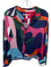 Hutch Size L Purple, Green & Pink Polyester Button Up Long Sleeve Abstract Top Purple, Green & Pink / L