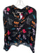 Hutch Size L Black & Multi Polyester Button Up Shoes Long Sleeve Graphic Top Black & Multi / L