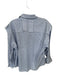 Palmer // Harding Size 10 Blue & White Cotton Pinstripe Ruffle Detail Top Blue & White / 10