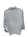 Vilagallo Size 38/S White & Blue Cotton Pinstripe Sleeve Buttons Long Sleeve Top White & Blue / 38/S