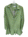 Livro Size S Lime & White Cotton Long Sleeve Mini Flowers Button up Dress Lime & White / S