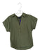 Veronica Beard Size S Olive Cotton Seersucker Short Sleeve Elastic sleeve Top Olive / S