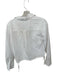 Greylin Size M White Cotton Long Balloon Sleeve Drawstring Waist Button Down Top White / M