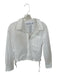 Greylin Size M White Cotton Long Balloon Sleeve Drawstring Waist Button Down Top White / M