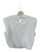 Finley Size S White Cotton Shoulder Pads Sleeveless Cropped Pleat Top White / S