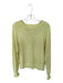 See By Chloe Size L Chartreuse Cotton Blend Long Sleeve Holes Sweater Chartreuse / L