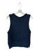 White + Warren Size S Blue & Black Cotton & Wool Sleeveless Loose Knit Sweater Blue & Black / S