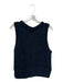 White + Warren Size S Blue & Black Cotton & Wool Sleeveless Loose Knit Sweater Blue & Black / S
