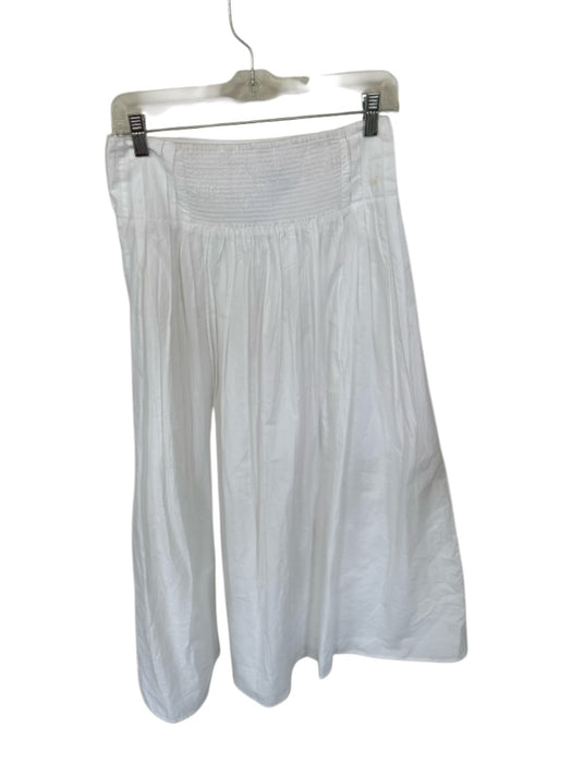 Love The Label Size XS White Cotton Pleated High Waist Maxi Skirt White / XS