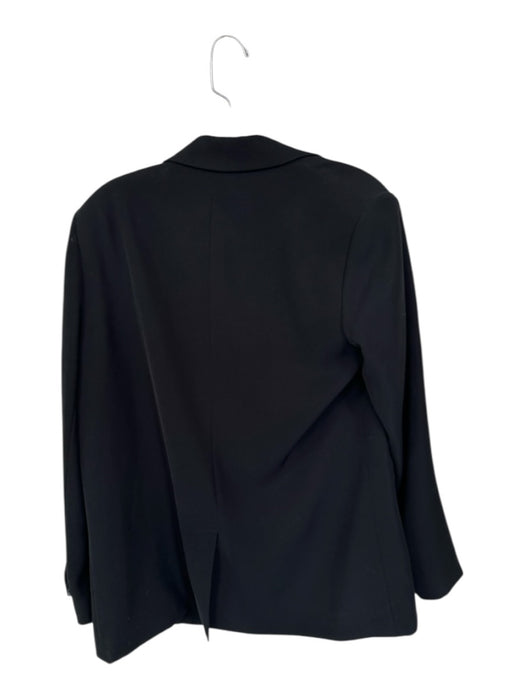 Vince Size 10 Black Polyester Shoulder Pad One Button Blazer Jacket Black / 10