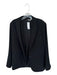 Vince Size 10 Black Polyester Shoulder Pad One Button Blazer Jacket Black / 10