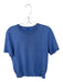 J. McLaughlin Size M Blue Cotton & Modal Short Sleeve Knit Top Blue / M