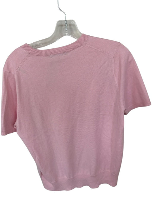 J. McLaughlin Size M Baby Pink Cotton & Modal Short Sleeve Knit Top Baby Pink / M