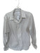Frame Size S white & tan Cotton Long Balloon Sleeve Striped Button Down Top white & tan / S