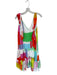 Tanya Taylor Size M Multi Silk Tie Straps Squares Lined Maxi Dress Multi / M