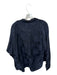 Vince Size M Navy Viscose Long Sleeve Jaquard Collar V Neck Top Navy / M