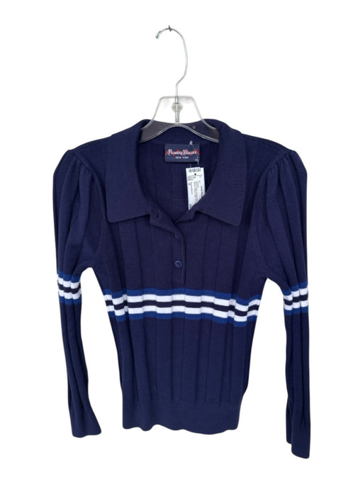 Rowing Blazers Size M Navy & white Viscose Blend Long Sleeve Striped Sweater Navy & white / M