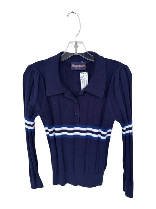 Rowing Blazers Size M Navy & white Viscose Blend Long Sleeve Striped Sweater Navy & white / M
