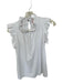 Jude Connally Size XS White Nylon Blend Sleeveless Ruffle Collar Stretch Top White / XS