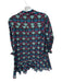 Livro Size XS Green & Magenta Cotton Long Sleeve Flowers Button Down Dress Green & Magenta / XS