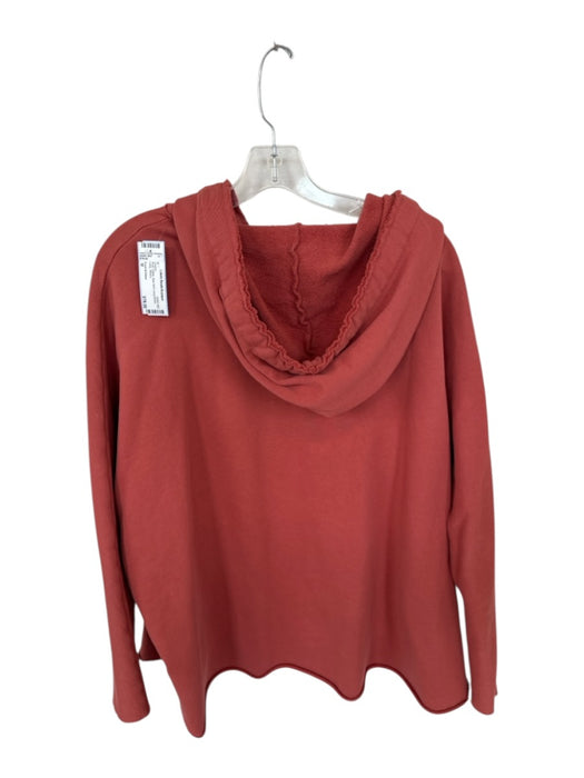 Frank & Eileen Size M Rust Cotton Raw Hem Long Sleeve Long Hoodie Rust / M