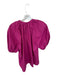 BA & SH Size S Magenta Cotton 3/4 Balloon Sleeve V Neck Neck Tie Top Magenta / S